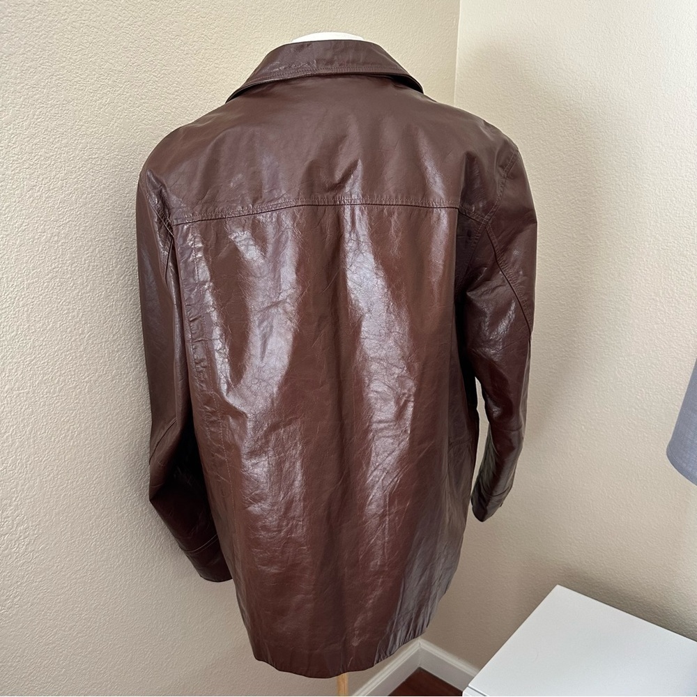 Wilson Vintage Leather Mahogany Brown Long Sleeve Jacket Size XL - Picture 7 of 15